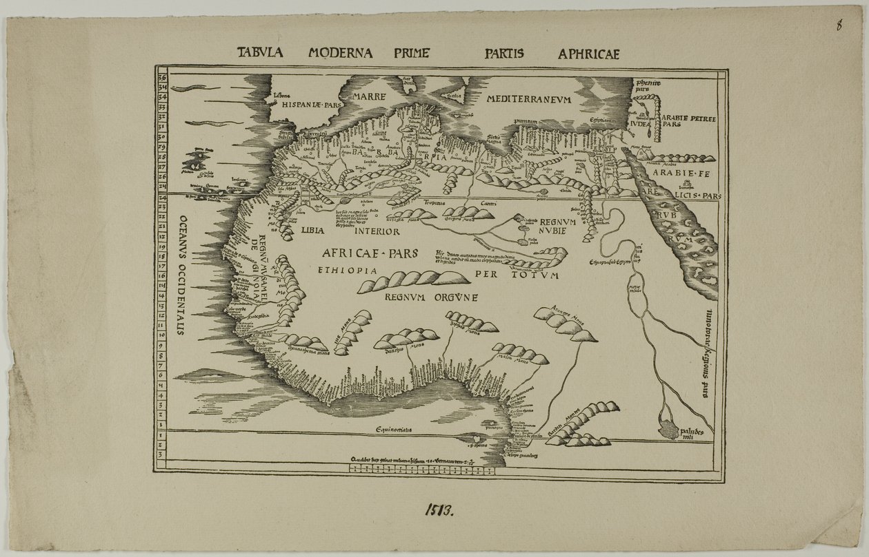 Tabula Moderna Prime Partis Aphricae autorstwa Unknown artist