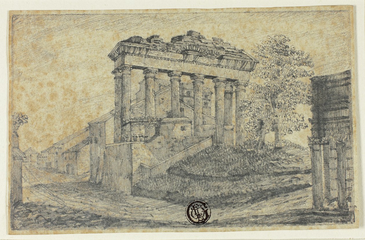 Świątynia Zgody u stóp Campidoglio autorstwa Unknown artist