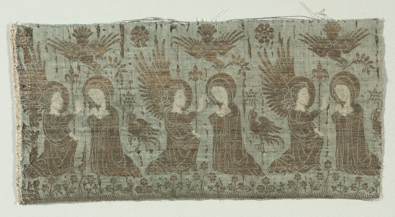 Fragment tkaniny ze Zwiastowaniem autorstwa Unknown artist
