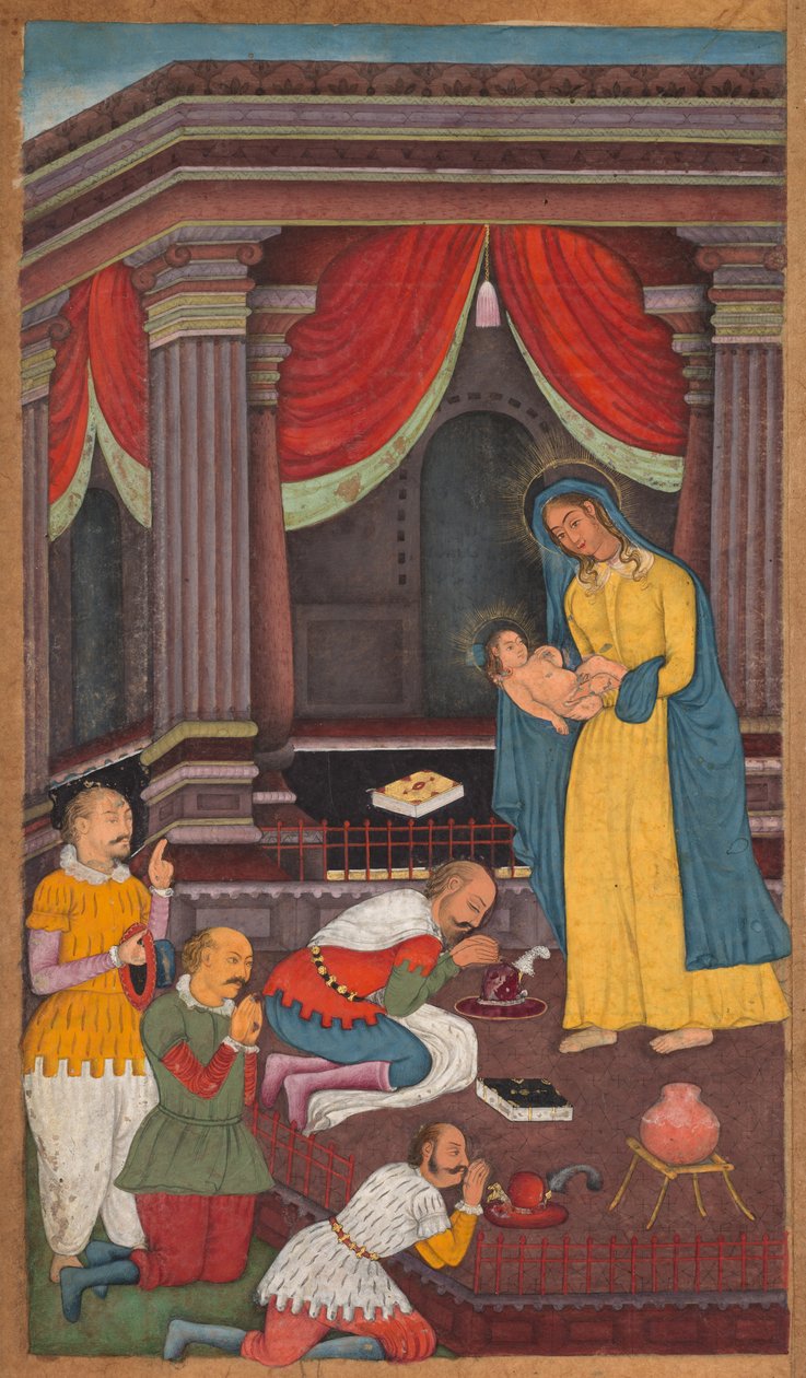 Adoracja pasterzy ze zwierciadła świętości (Mir’at al-quds) Ojca Hieronima Ksawerego autorstwa Unknown artist