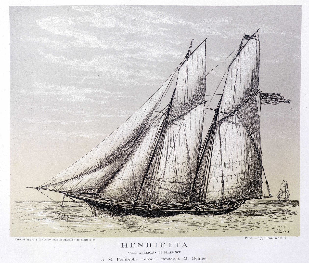 Amerykański jacht Henrietta - w „Centaurze”” autorstwa Unknown artist