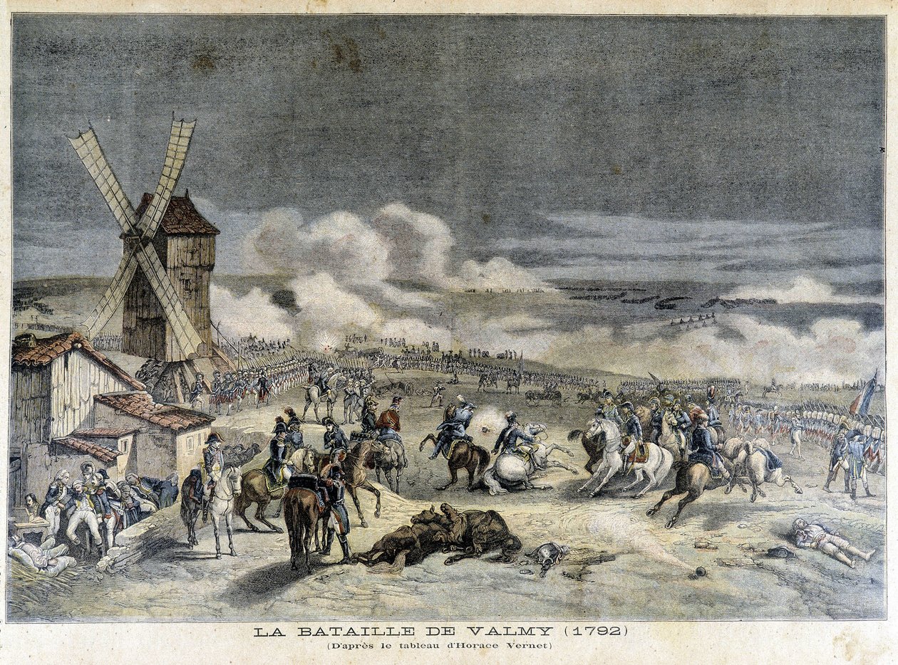Bitwa pod Valmy (1792), według obrazu Horacego Verneta. Ilustracja „Petity Journal” z 1892 roku. autorstwa Unknown artist