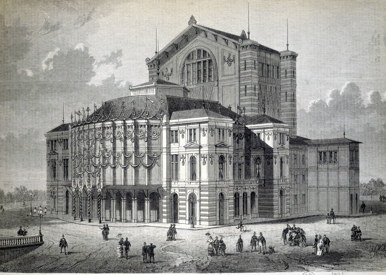 Teatr Modelowy w Bayreuth, zbudowany z inicjatywy Richarda Wagnera i otwarty w 1876 r. autorstwa Unknown artist