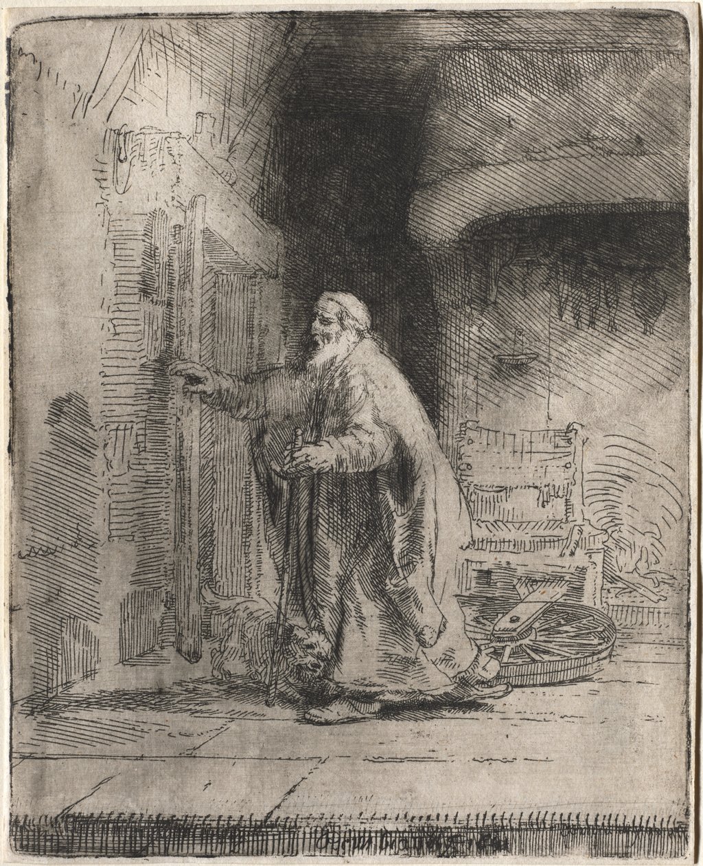 Ślepota Tobita: duży talerz autorstwa Unknown artist