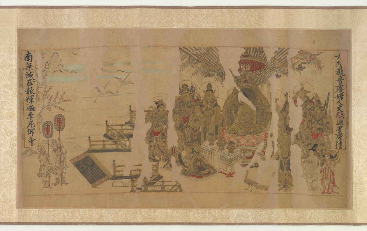 Budda przemawiający do Yamarajy w Kushinagar autorstwa Unknown artist