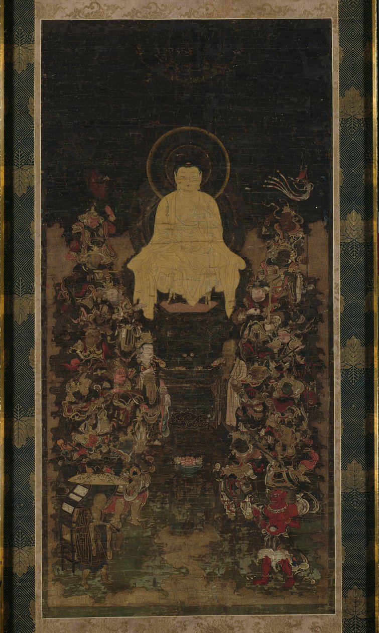 Budda głoszący Sutrę "Doskonałości Mądrości" (Pradżniaparamita) autorstwa Unknown artist