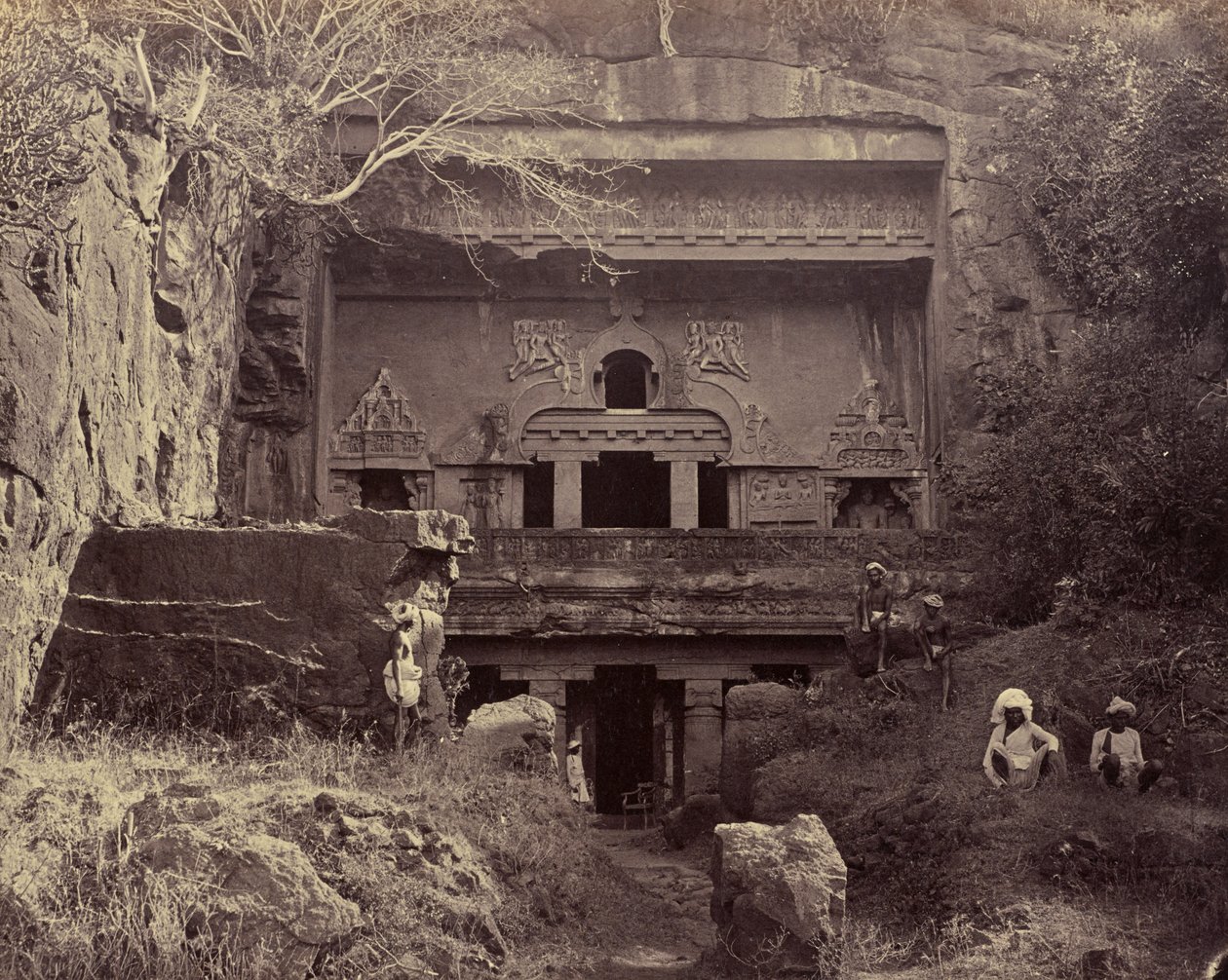 The Carpenters [sic] Cave. Ellora autorstwa Unknown artist