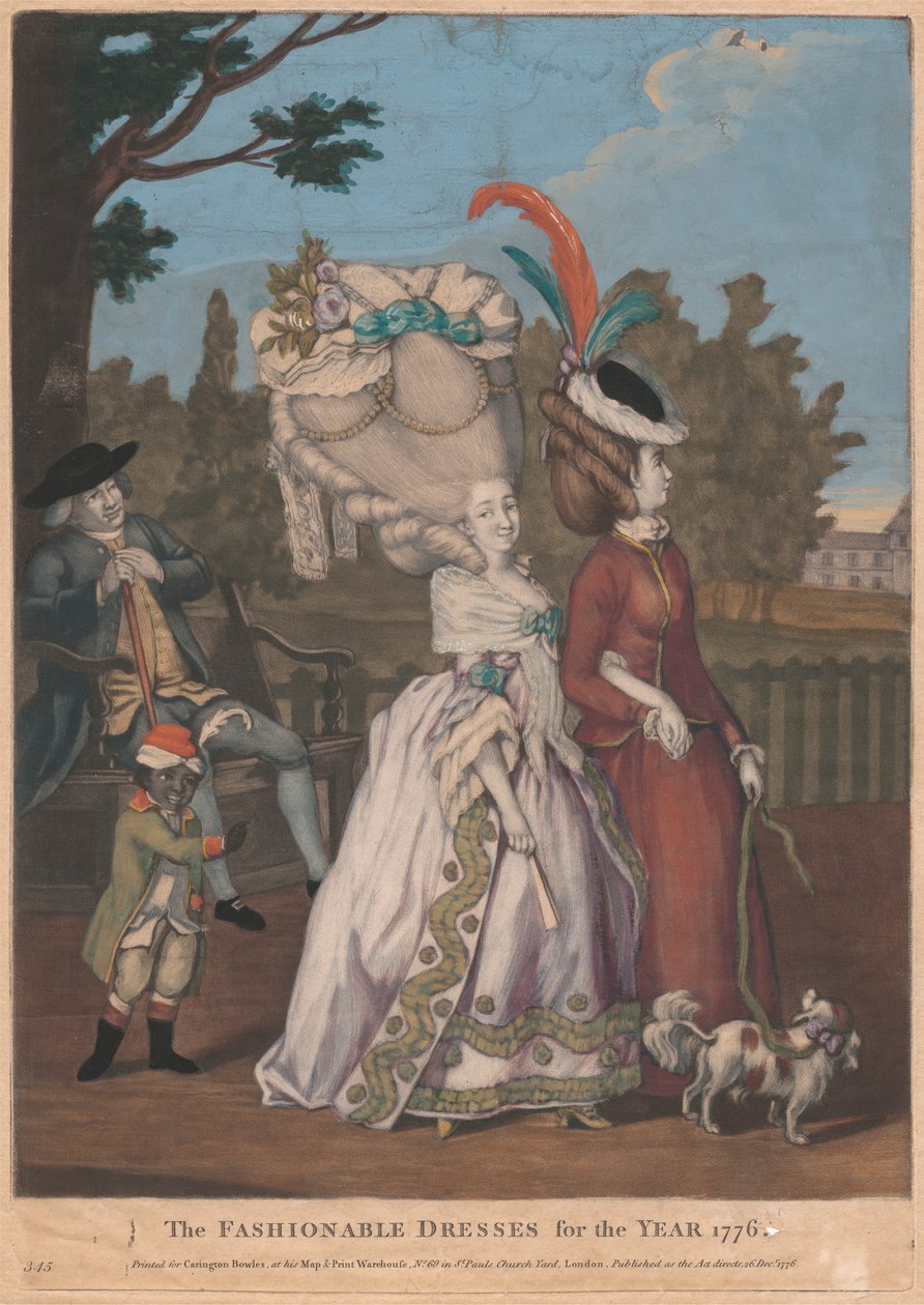 Modne sukienki na rok, 1776 autorstwa Unknown artist