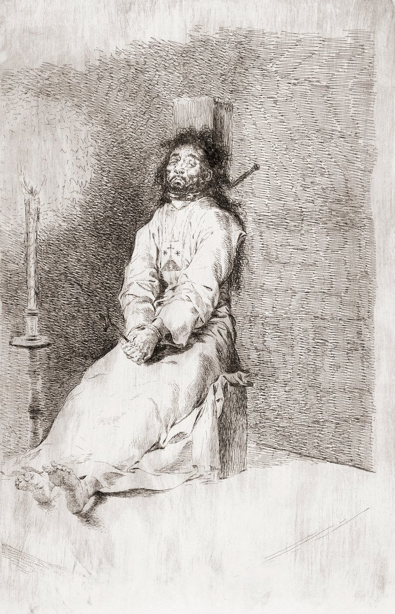 Garroted Man, ok. 1780 (akwaforta) autorstwa Unknown artist