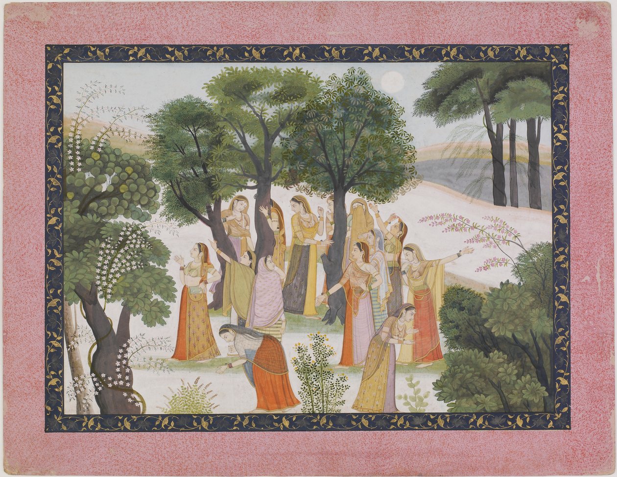 Gopi poszukują Kryszny z <em>Bhagavata Purany</em> autorstwa Unknown artist