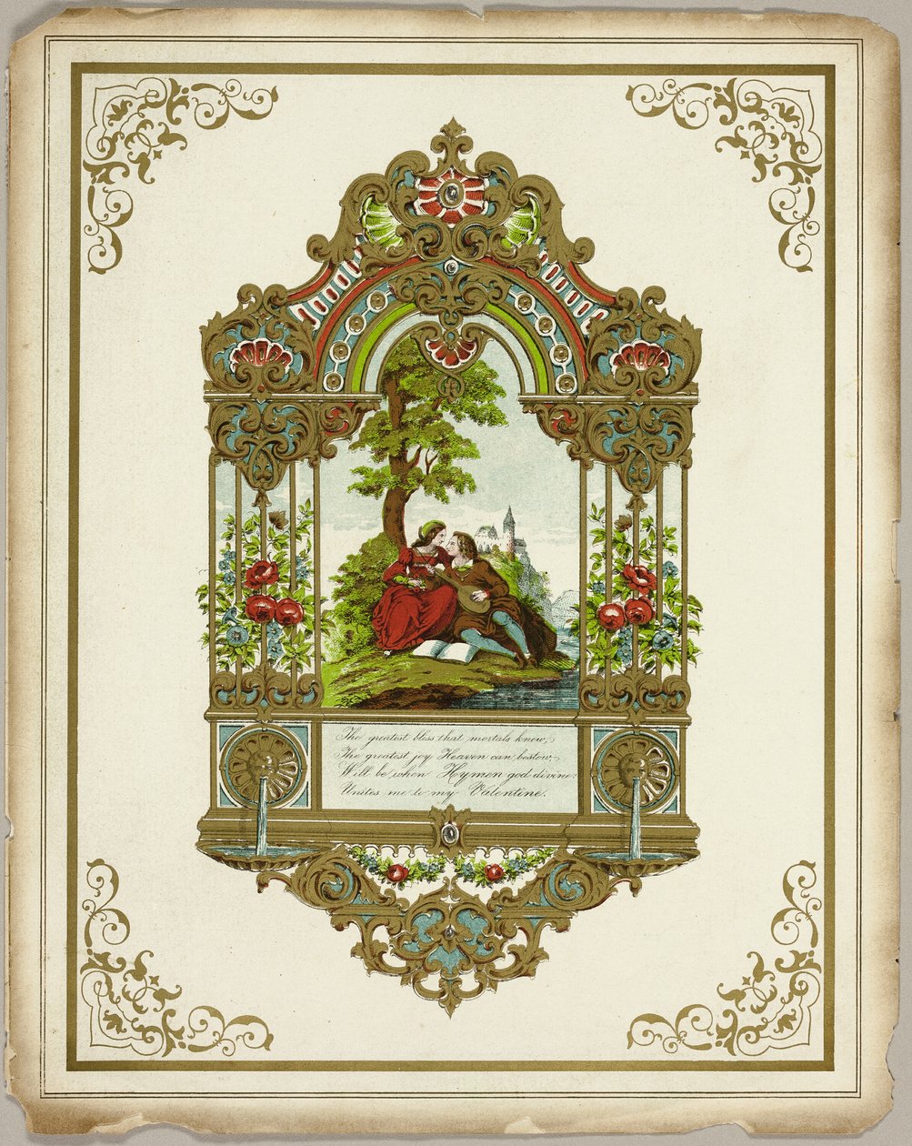 Największa rozkosz, jaką znają śmiertelnicy (walentynka) autorstwa Unknown artist