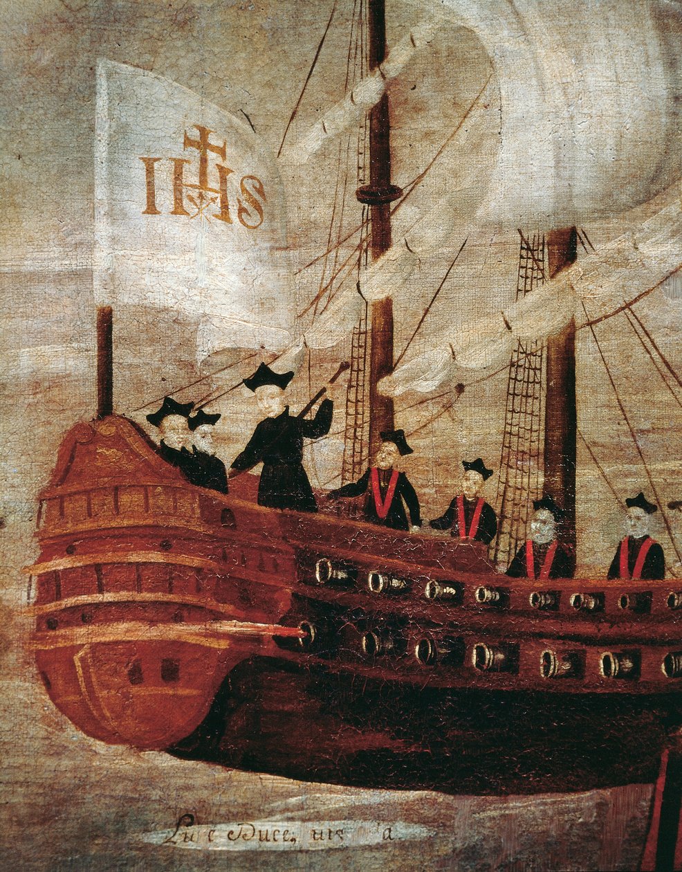 Jezuici przybywający statkiem u wybrzeży Nowej Granady autorstwa Unknown artist