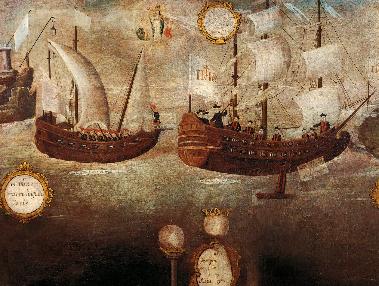 Jezuici przybywający statkiem u wybrzeży Nowej Granady autorstwa Unknown artist