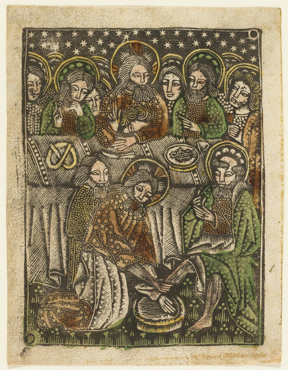 Ostatnia Wieczerza i Chrystus obmywający nogi apostołom autorstwa Unknown artist