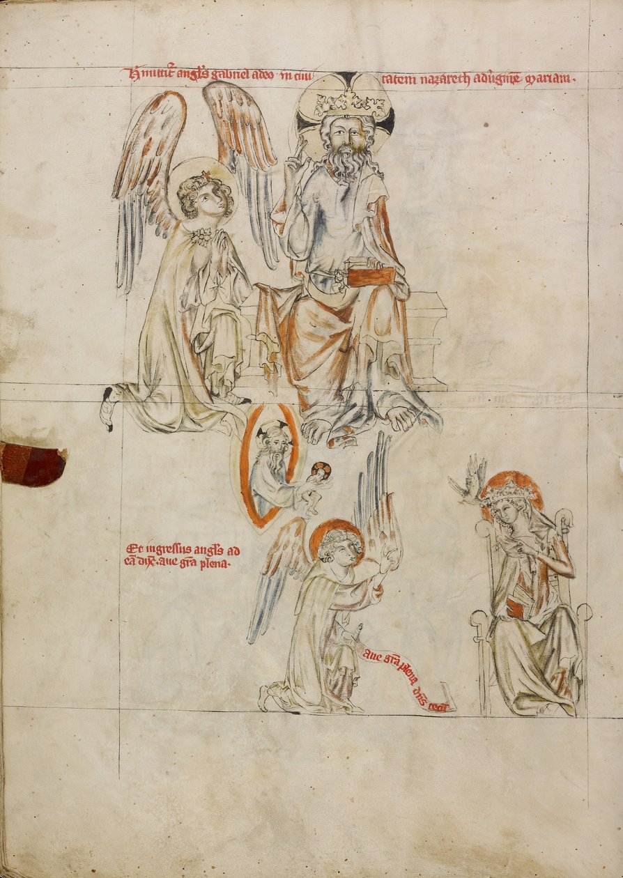 Pan wysyła Gabriela; Zwiastowanie autorstwa Unknown artist