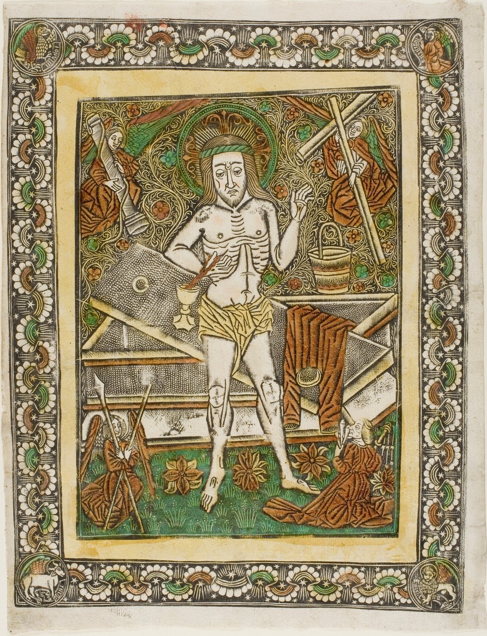 Człowiek Boleści z czterema aniołami autorstwa Unknown artist