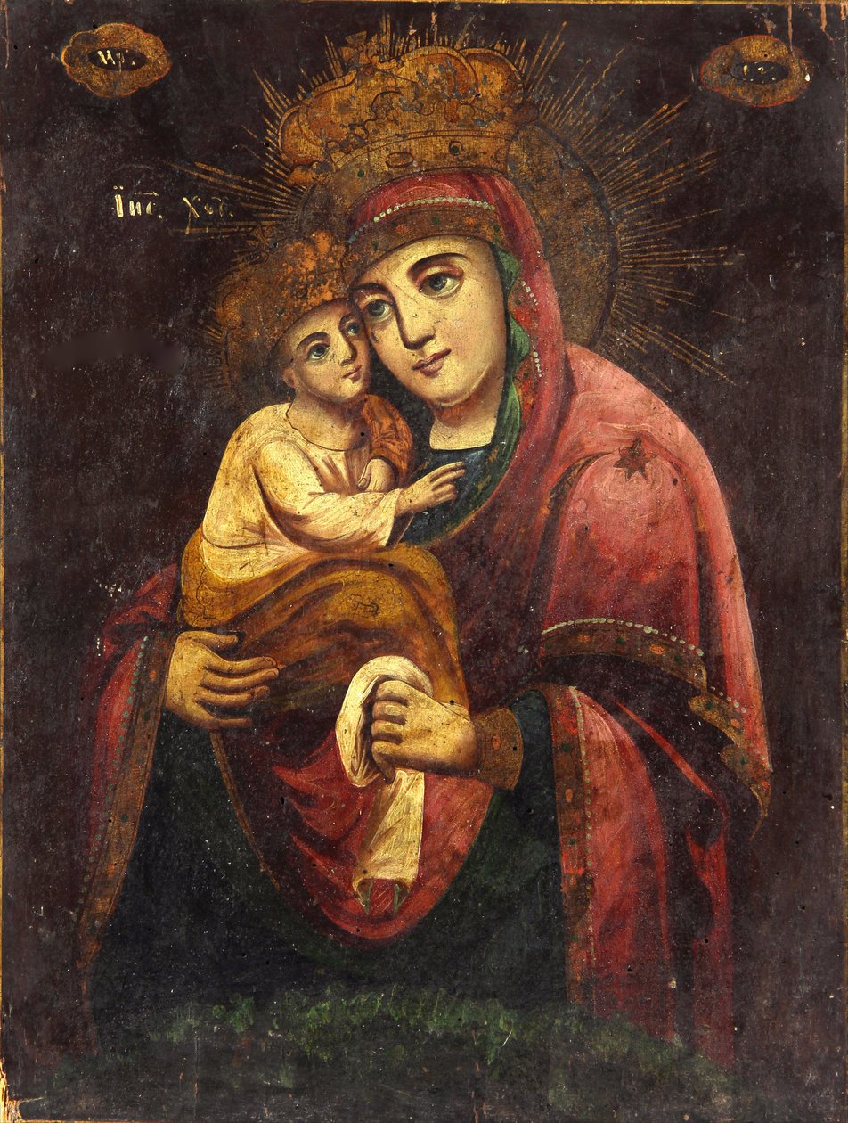 Matka Boża Matka Boża Poczajowska - Anonimowa - ok. 1930 r. 1850 - Tempera na panelu - 40,2x30,5 - Muzeum Iwana Honczara Kijów autorstwa Unknown artist