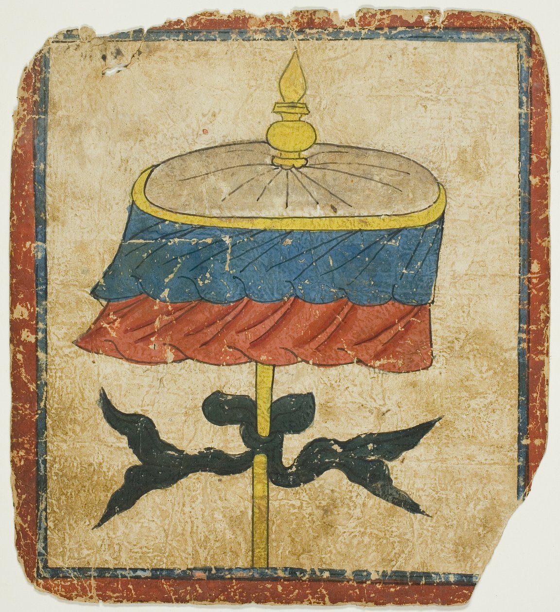 Parasol (chatra), z zestawu kart inicjacyjnych (Tsakali) autorstwa Unknown artist