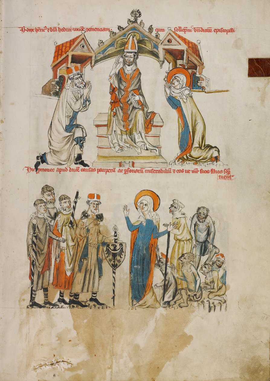 Przyrzeczenie czystości; Święta Jadwiga pomagająca ubogim i chorym autorstwa Unknown artist