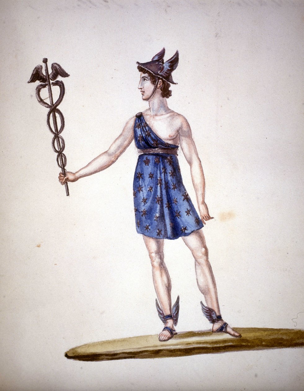 Rzymski bóg Merkury lub Hermes wśród Greków. autorstwa Unknown artist