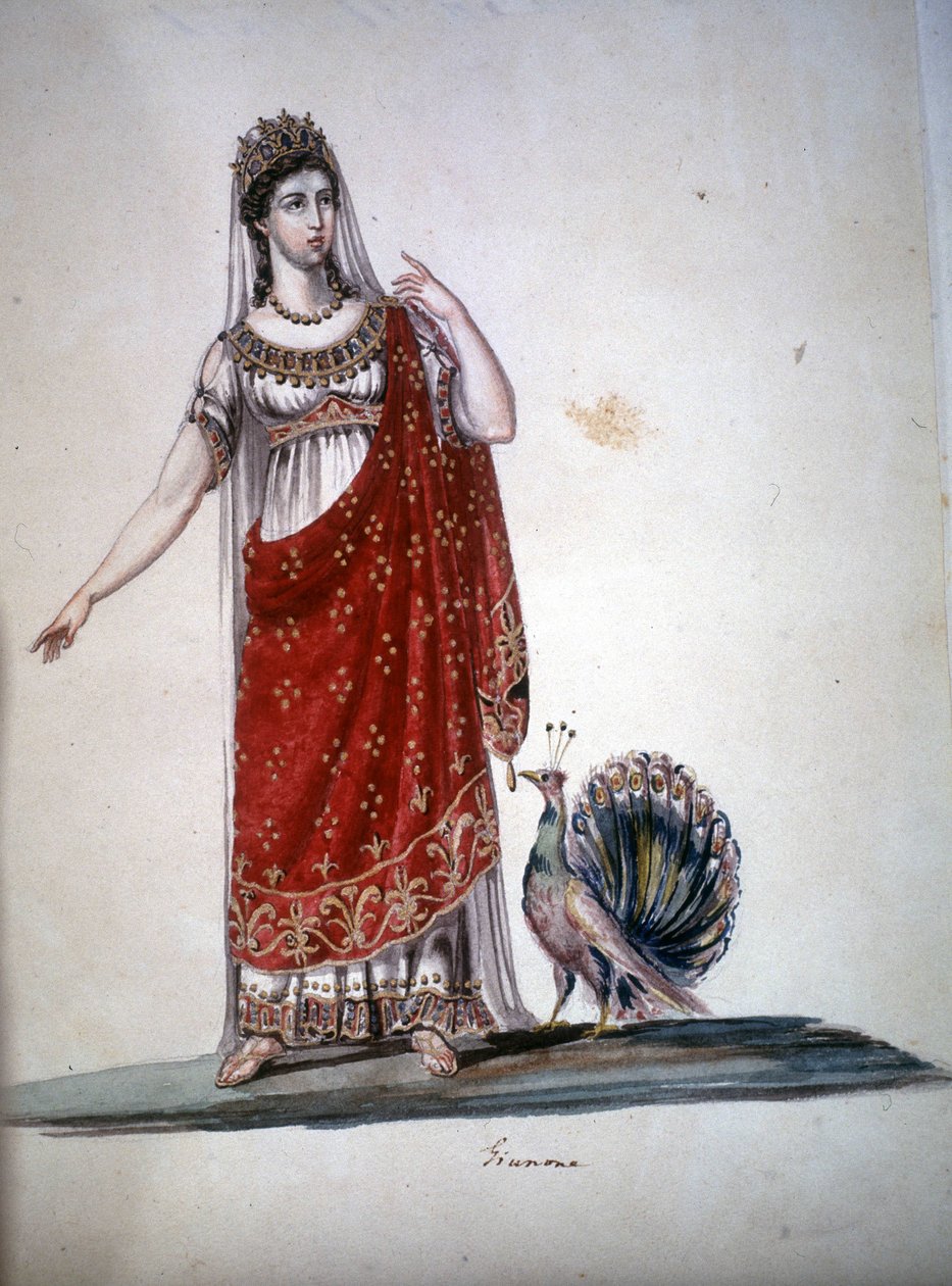 Bóstwo rzymskie Juno lub Hera wśród Greków. autorstwa Unknown artist