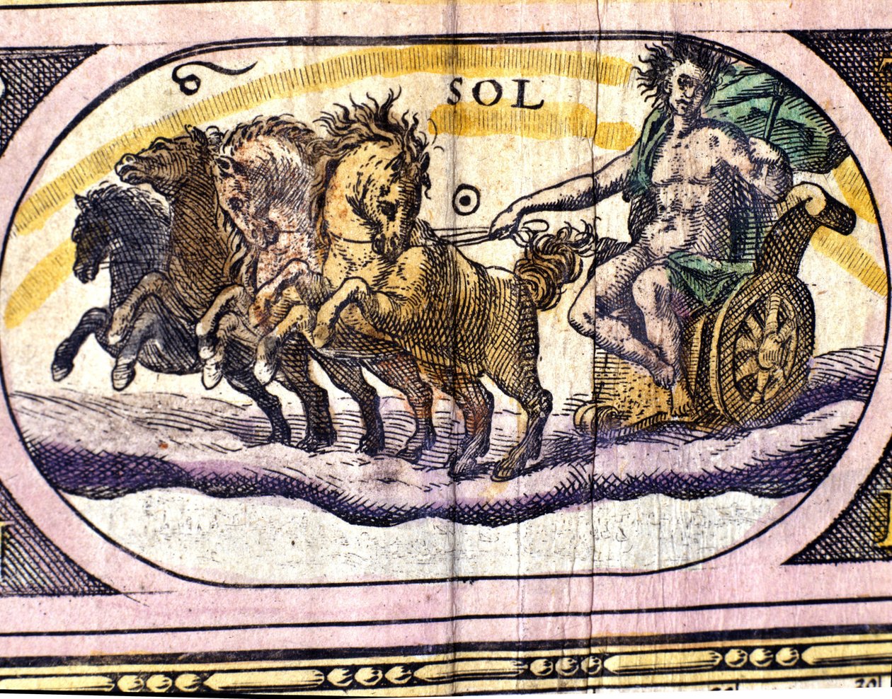 Słońce. Grawerowanie z XVII wieku. autorstwa Unknown artist