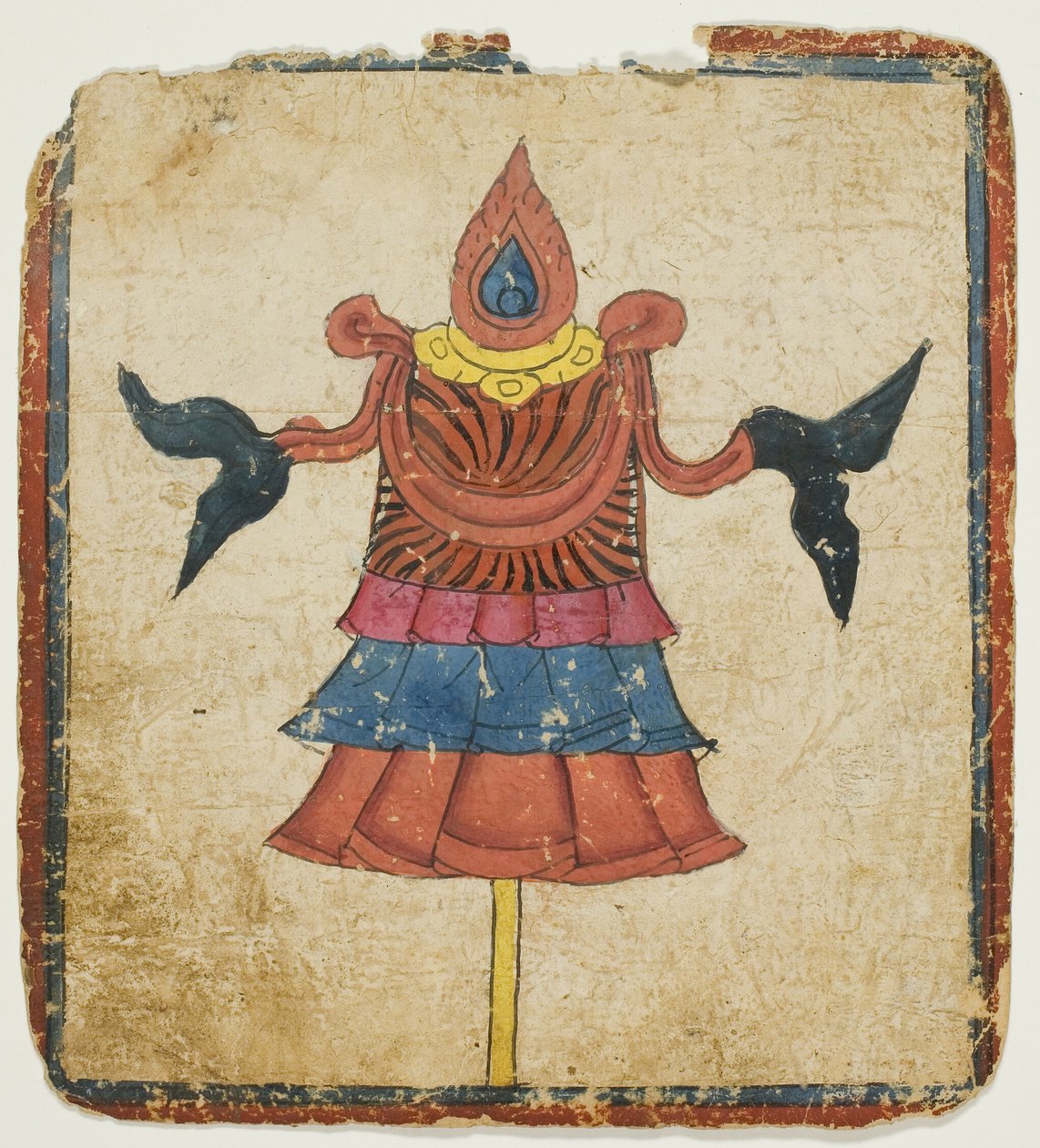 Sztandar zwycięstwa (Dhwaja), z zestawu kart inicjacji (Tsakali) autorstwa Unknown artist