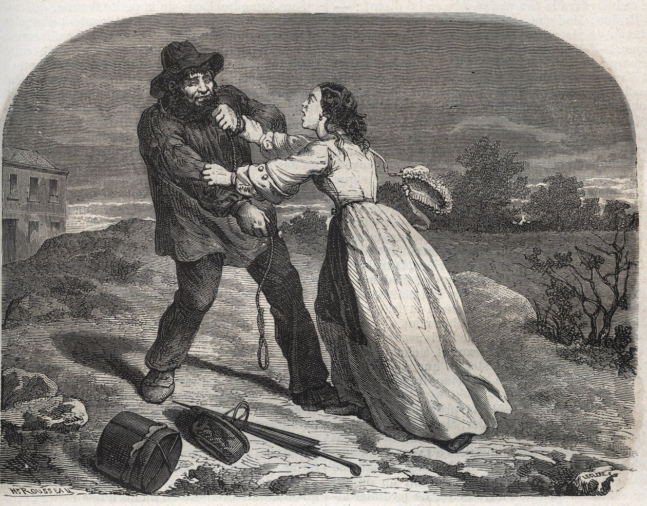 Zabójca dobrego Martina Dumollarda (1810-1862) seryjnego mordercy XIX wieku w Ain autorstwa Unknown artist