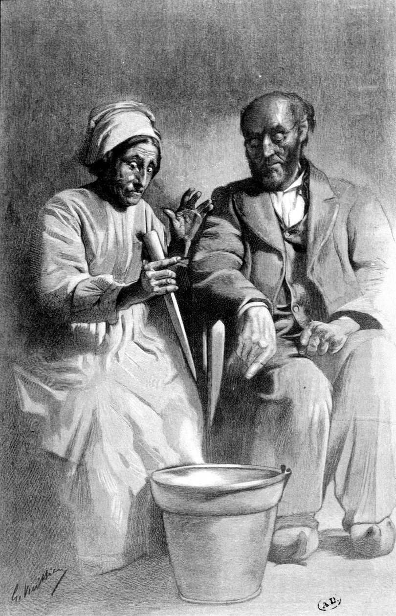 Urzekanie odbitym obrazem - litografia, koniec XIX wieku autorstwa Unknown artist