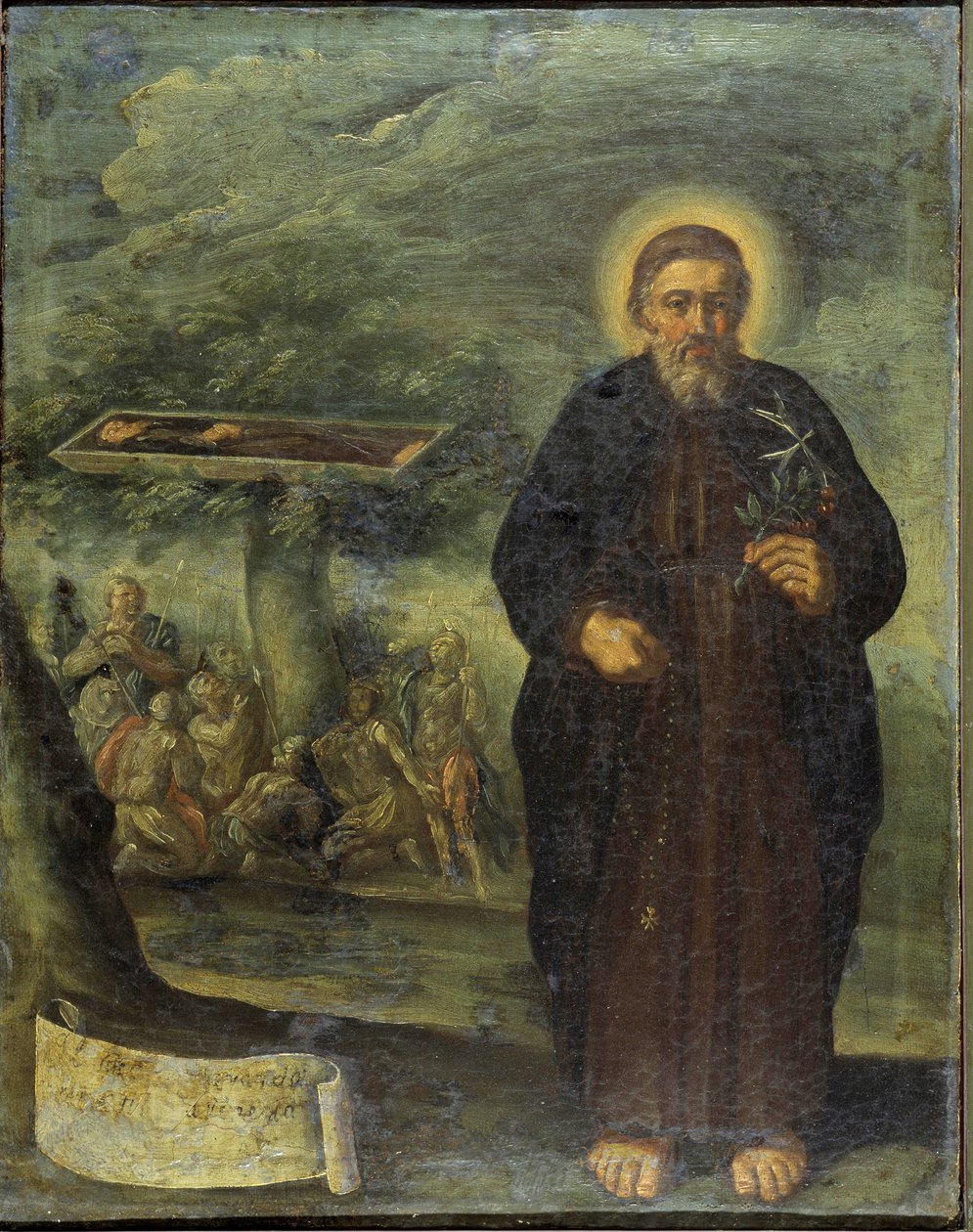Błogosławiony Gerard Mecatti. Błogosławiony Gerard Mecatti. Portret brata Gerarda dit Gerarda Tenque założyciela Bractwa Szpitalnego Jerozolimy (szpitale św. Jana), który stał się Zakonem Maltańskim. Anonimowe malarstwo szkoły neapolitańskiej autorstwa Unknown artist