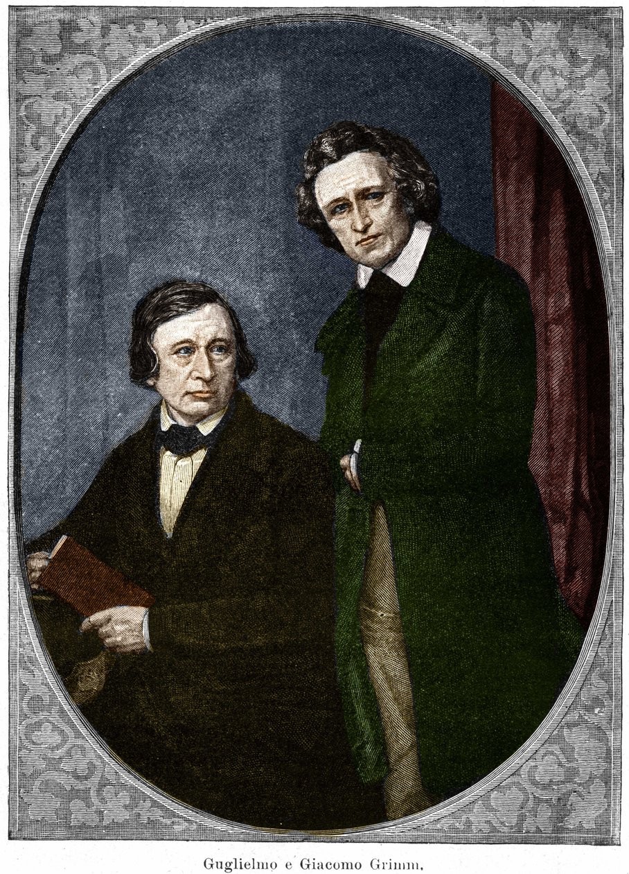 Bracia Jakob (1785-1863) i Wilhelm (1786-1859) Grimm, pisarze niemieccy. autorstwa Unknown artist