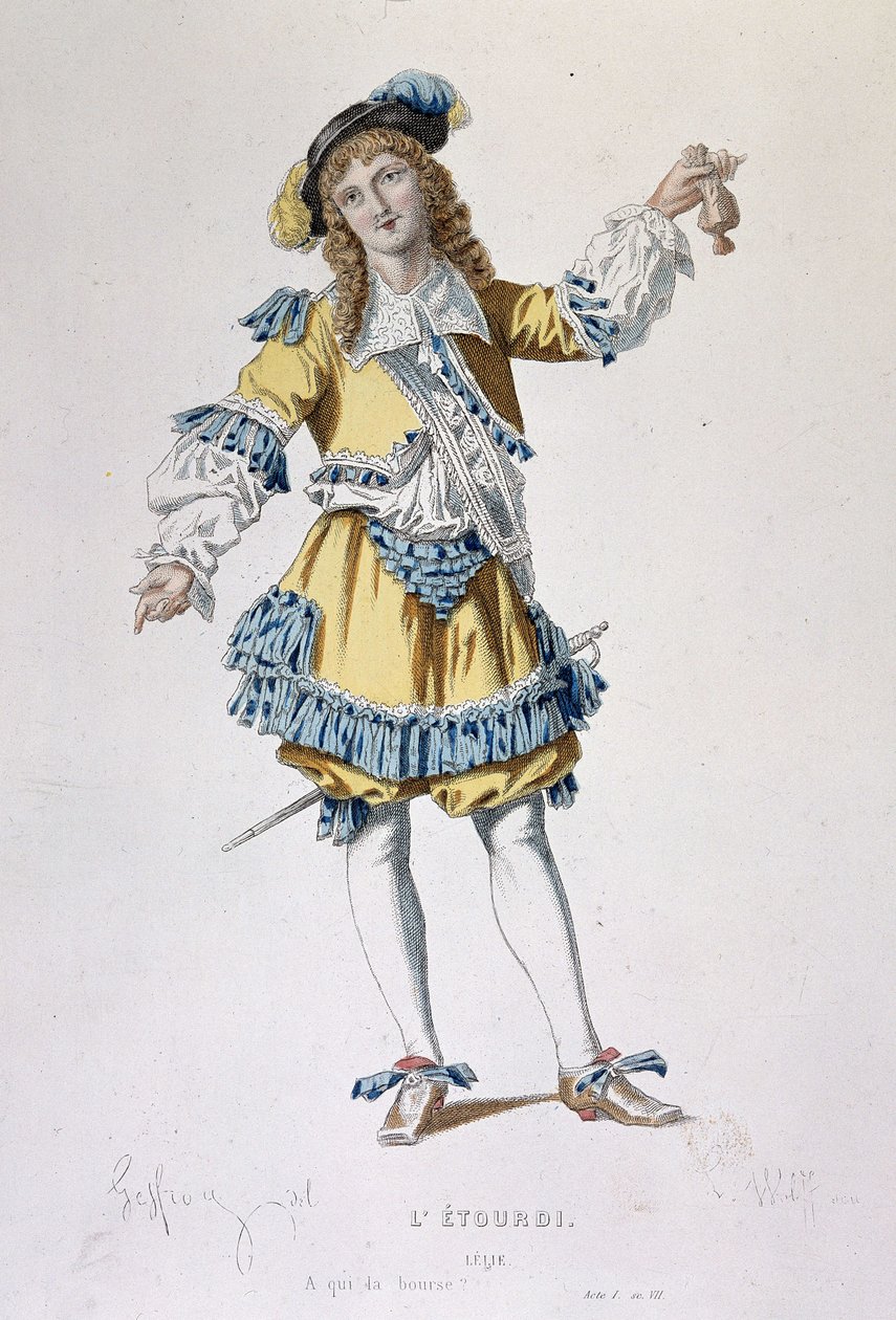 Postać Lélie w „L’étourdi (1654)” Moliera (1622-1673). autorstwa Unknown artist