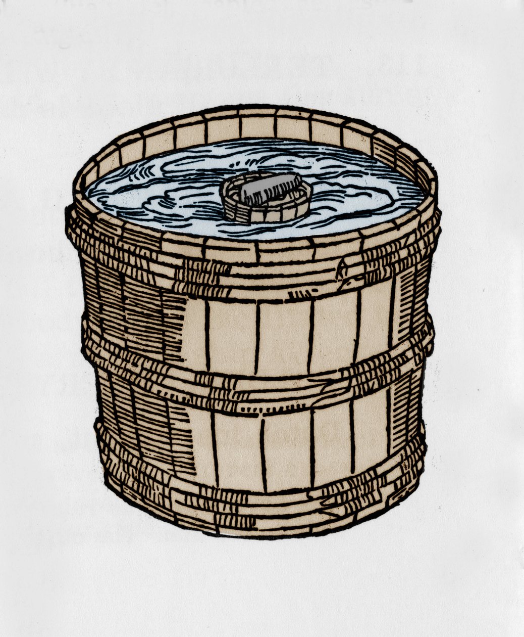 Kompozyt w swojej najstarszej formie unoszący się na powierzchni wody. Ilustracja z traktatu o magnetyzmie autorstwa J. Taisniera autorstwa Unknown artist