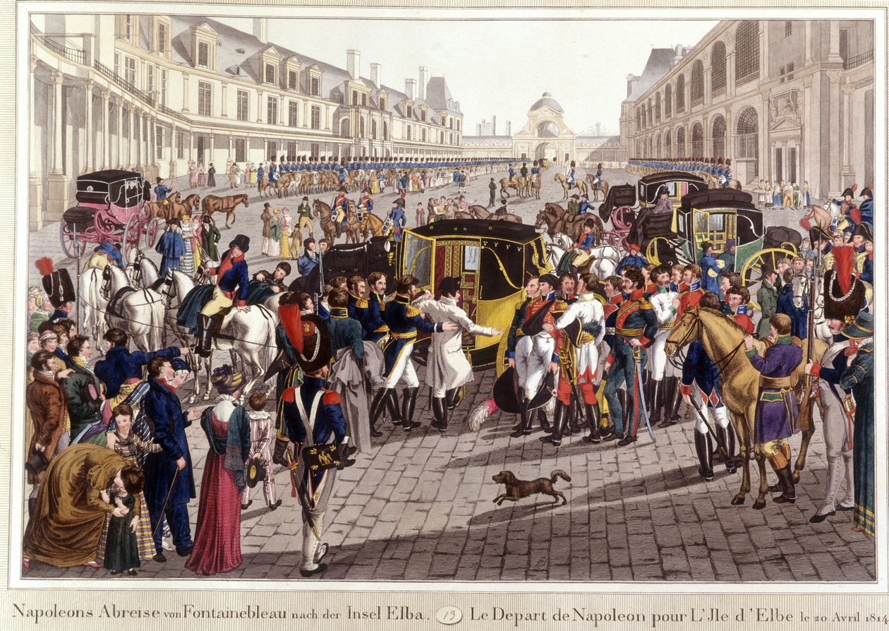 Wylot z Napoleona na wyspę Elba 20 kwietnia autorstwa Unknown artist