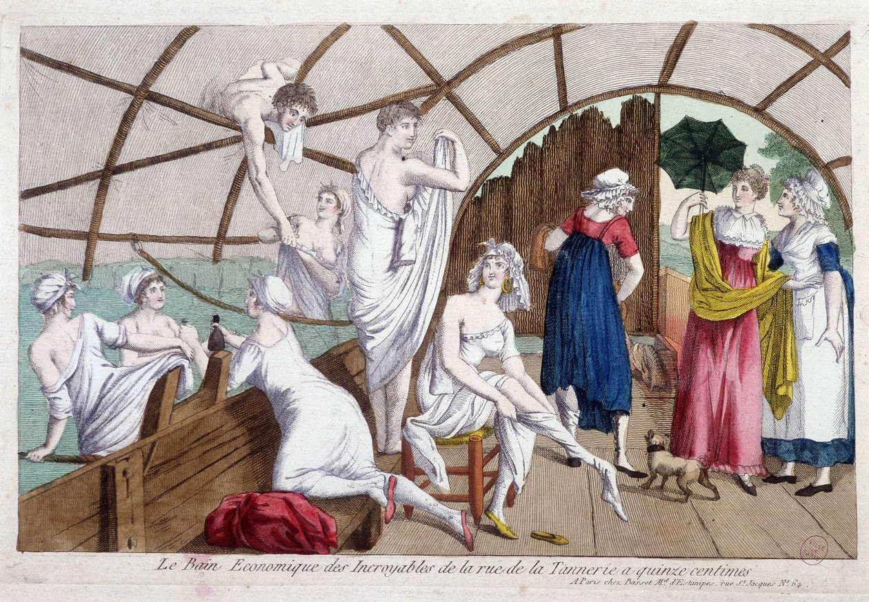 Ekonomiczna łaźnia niesamowitych (15 centów), rue de la tannerie, początek XIX wieku, Carnavalet. autorstwa Unknown artist