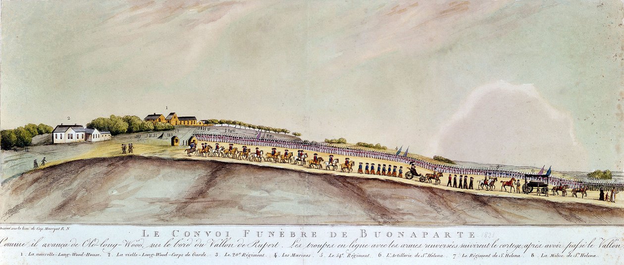 Konwój pogrzebowy z Bonapartego do św. Heleny. 1821. autorstwa Unknown artist