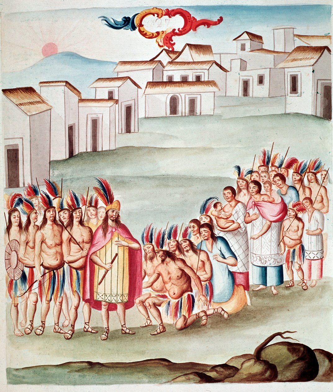 Spotkanie króla z księciem (Akwarela , ok.1770-1780) autorstwa Unknown artist