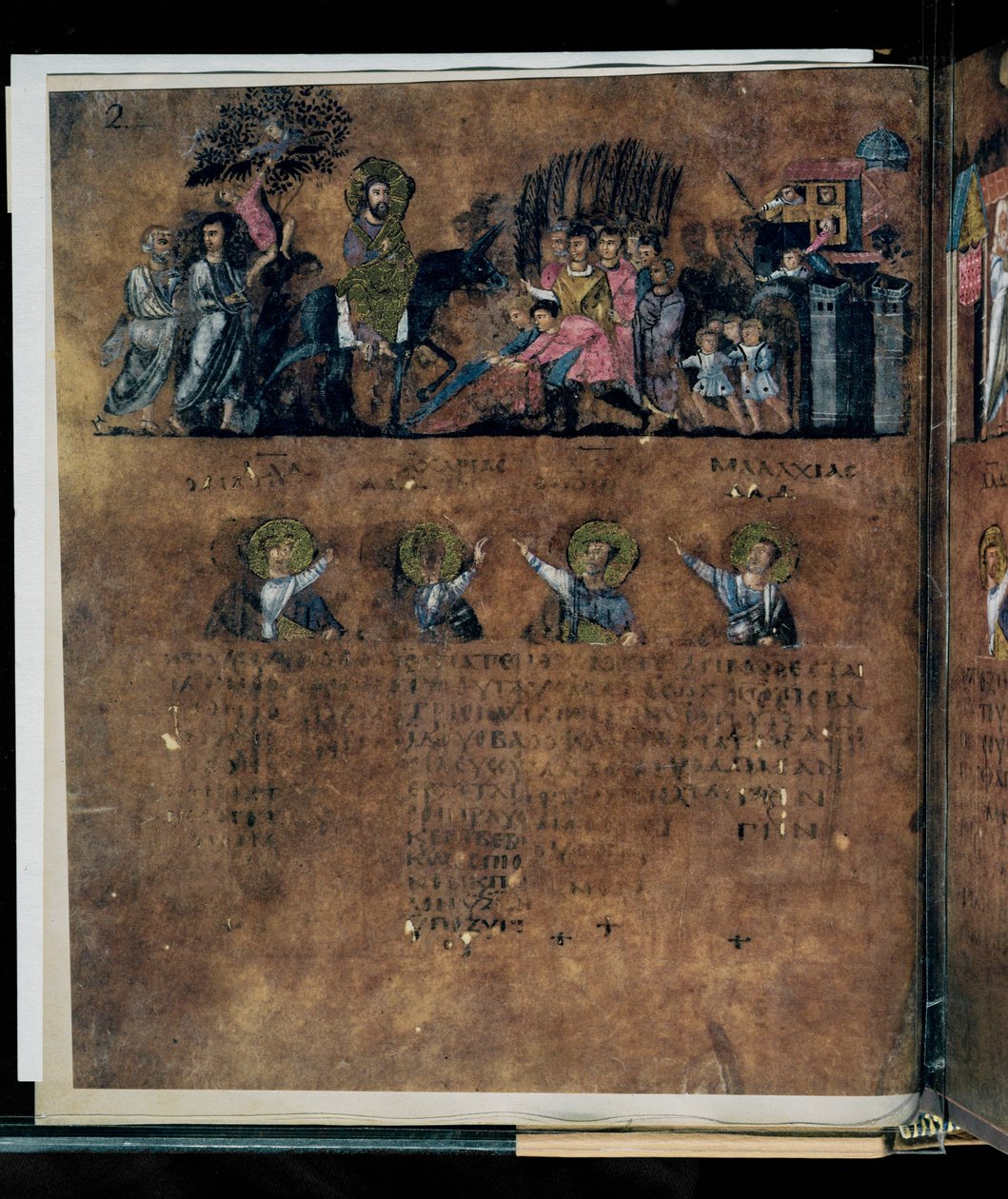 Purpurowy Codex Rossanensis, VI wiek (rękopis) autorstwa Unknown artist