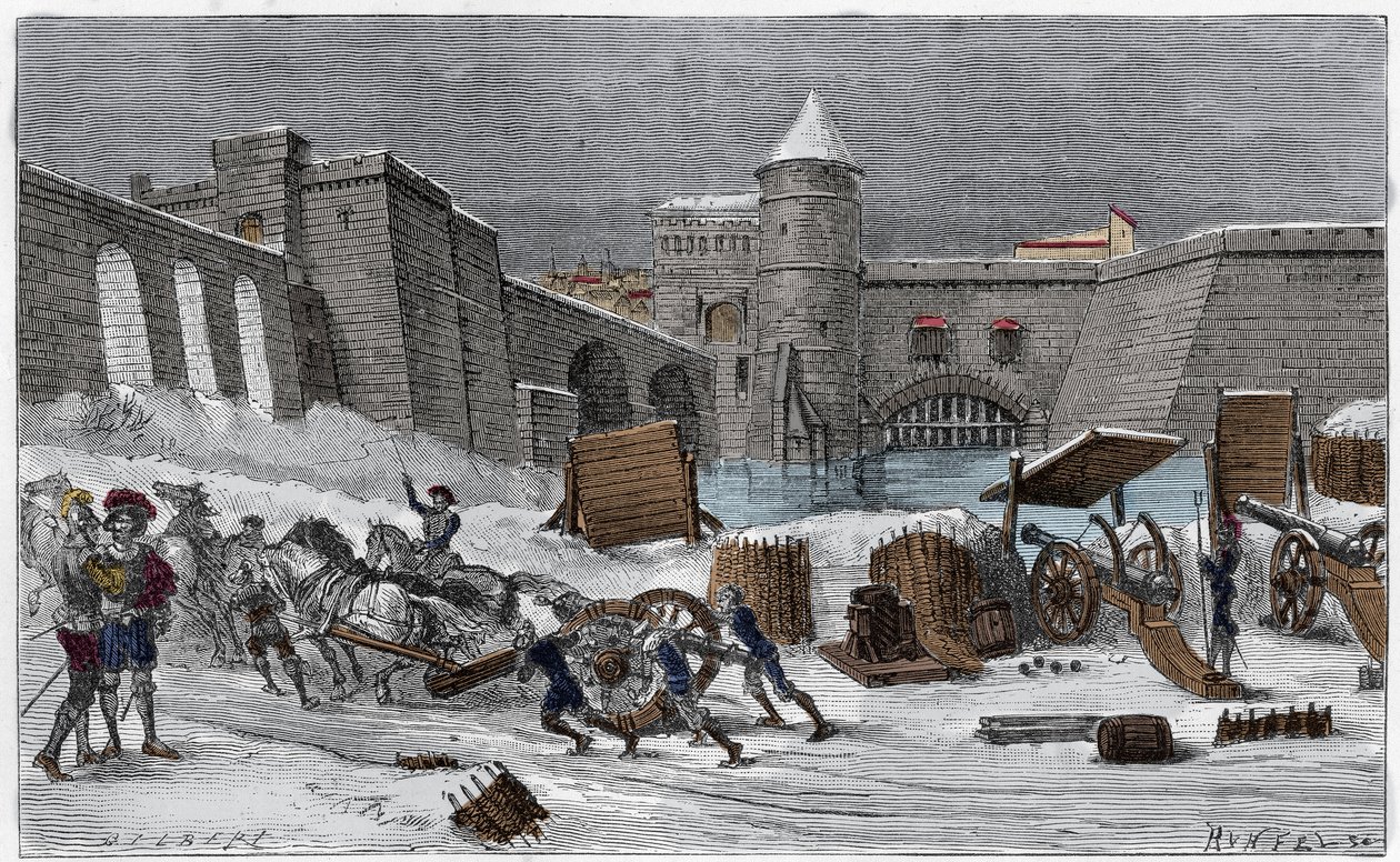 Siedziba Metz autorstwa Karola V w 1552 roku na rycinie Gilberta „Les sieges celebres”. autorstwa Unknown artist