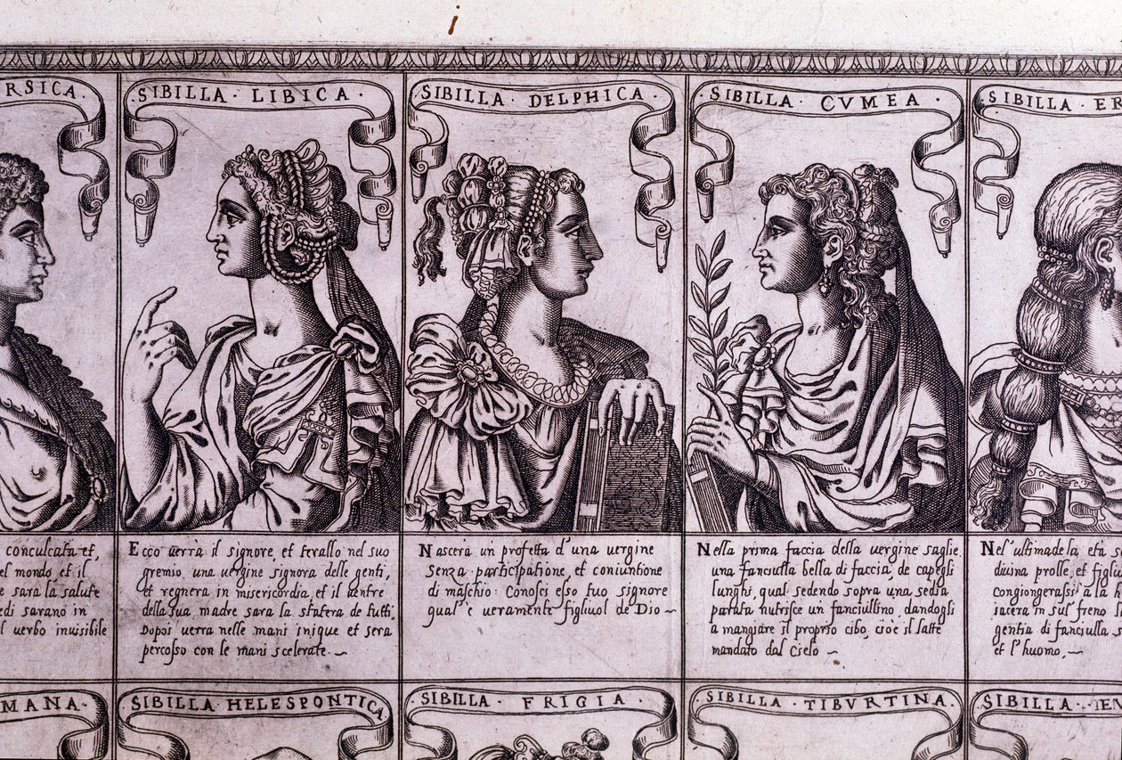 Sybille: libijskie, delfickie, kumejskie (rycina) autorstwa Unknown artist