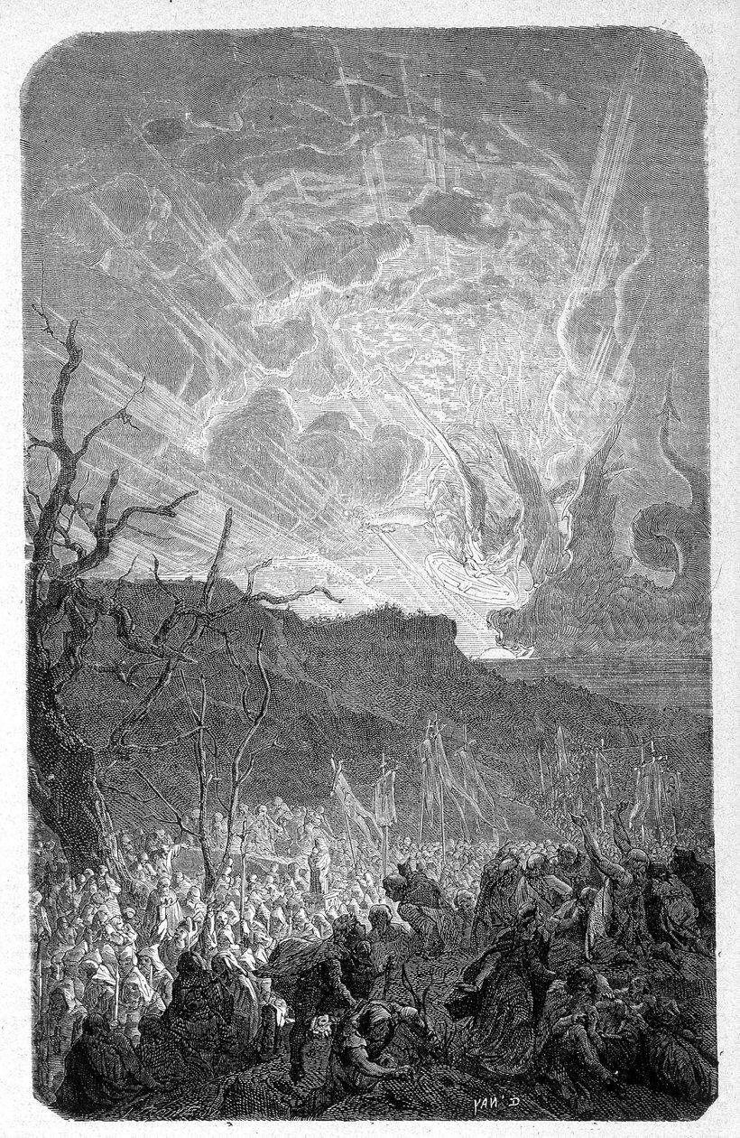 Przesądy roku tysiąca (1000): koniec świata - w „Historii papieży” autorstwa Unknown artist