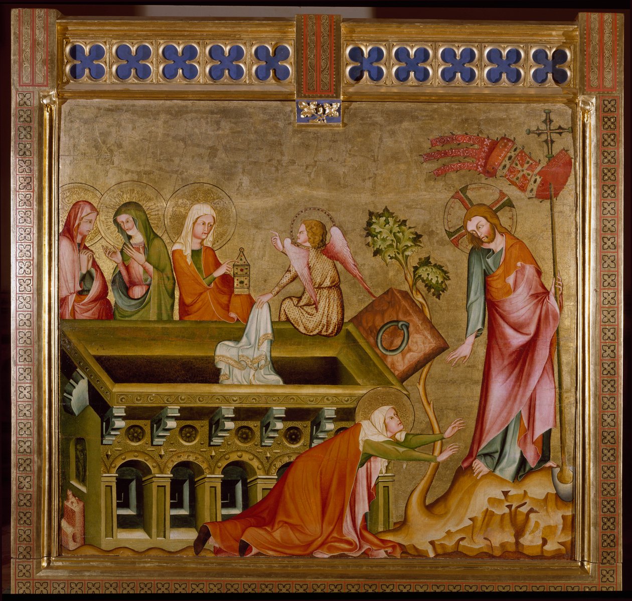 Trzy kobiety w grobie i Noli me tangere (obraz, ok. 1330) autorstwa Unknown artist