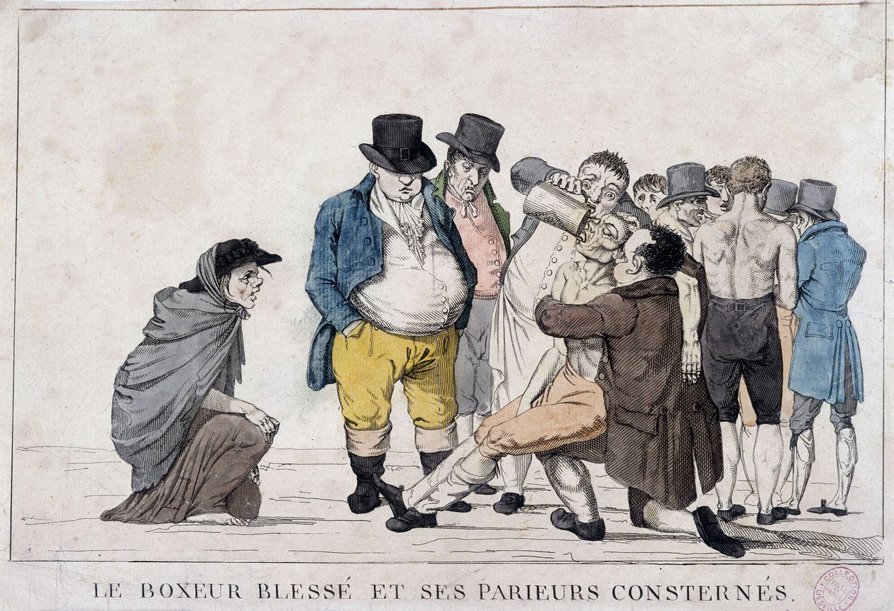 Ranny bokser i jego zmagania z lepszymi - XIX w. Carnavalet. autorstwa Unknown artist