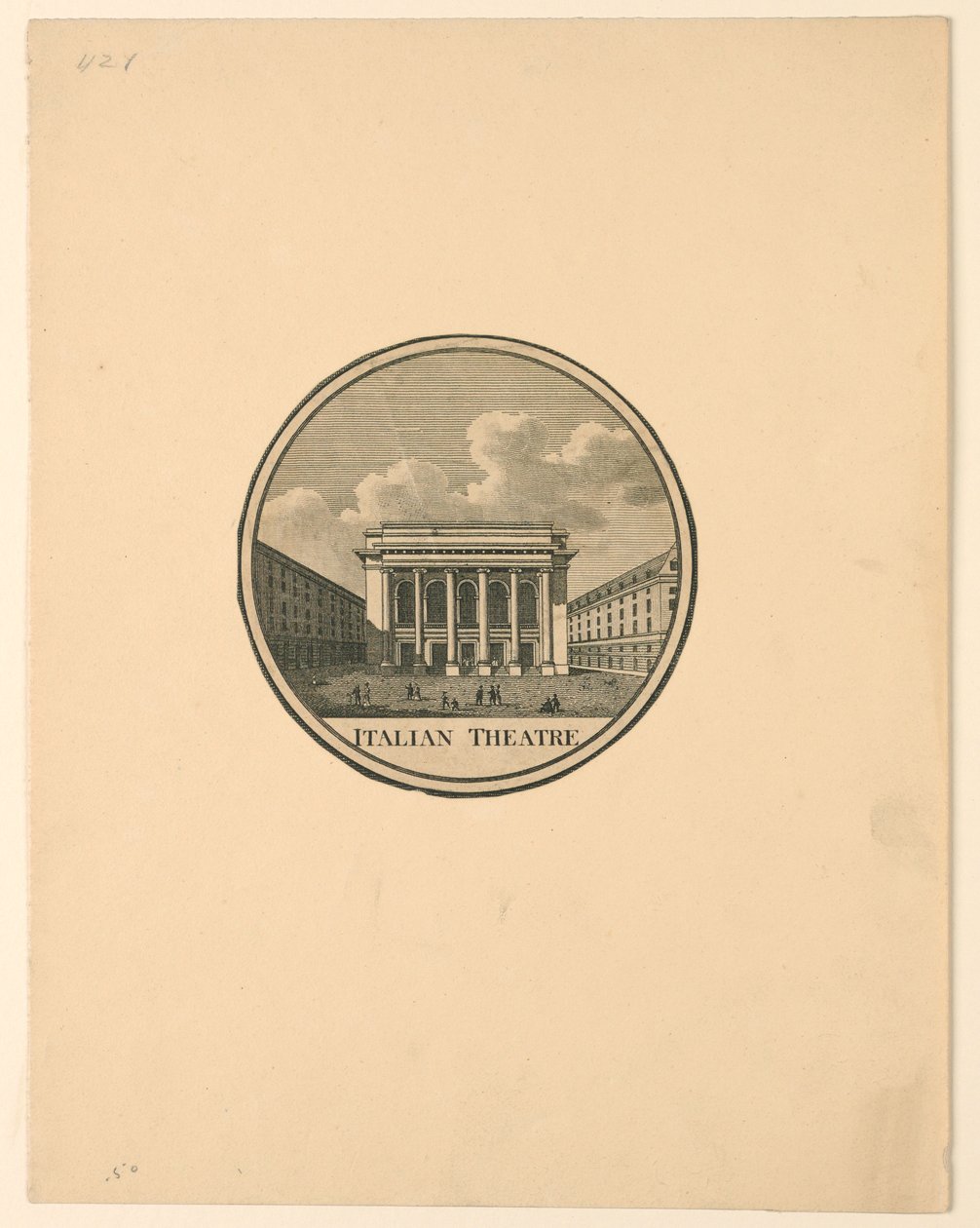 Teatr Włoski, Paryż autorstwa Unknown artist