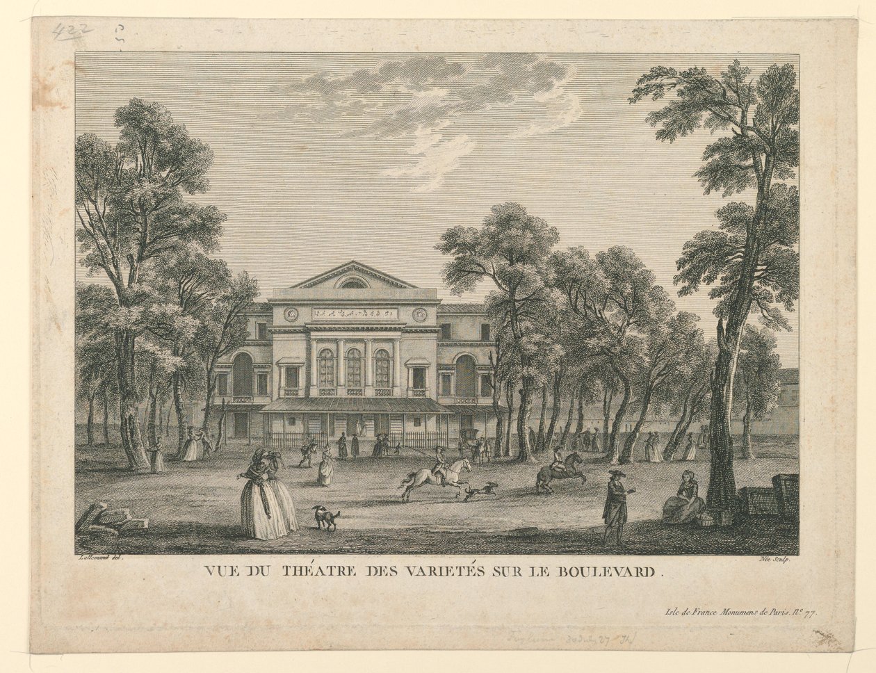Theatre des Varietés w Paryżu autorstwa Unknown artist