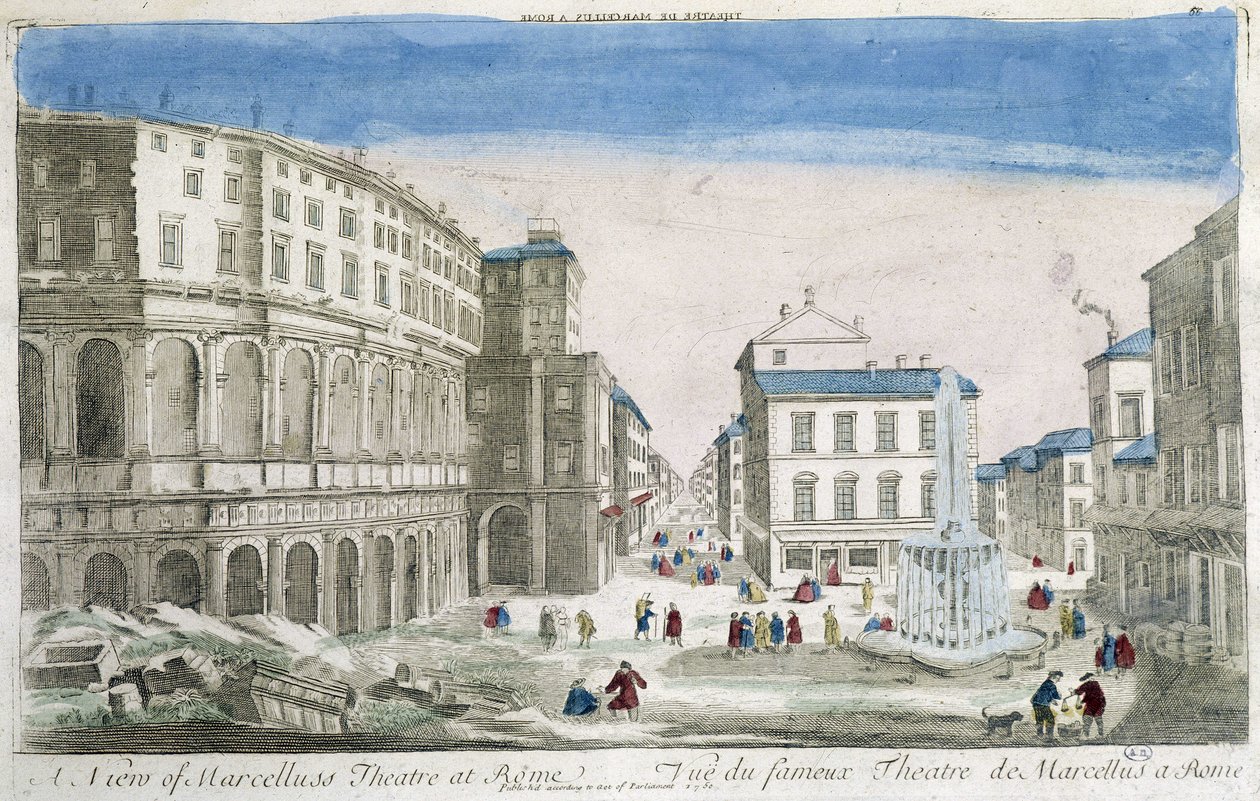 Teatr Marcellusa w Rzymie - Widok optyczny autorstwa Unknown artist