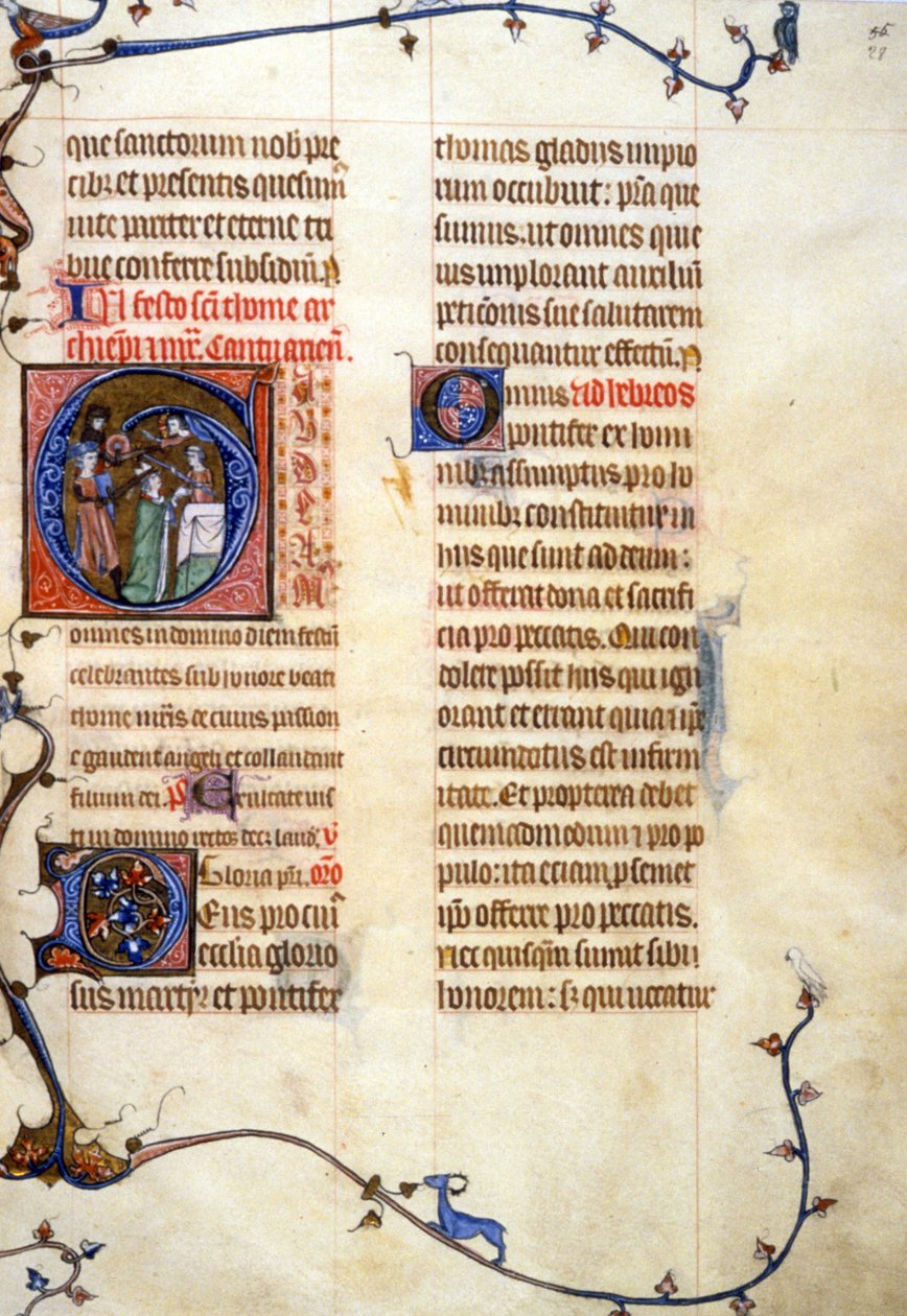 Thomas Becket, 90, 028r: Wniosek o zezwolenie do Biblioteki Miejskiej w Tuluzie (tel: 05 62 27 66 66) autorstwa Unknown artist