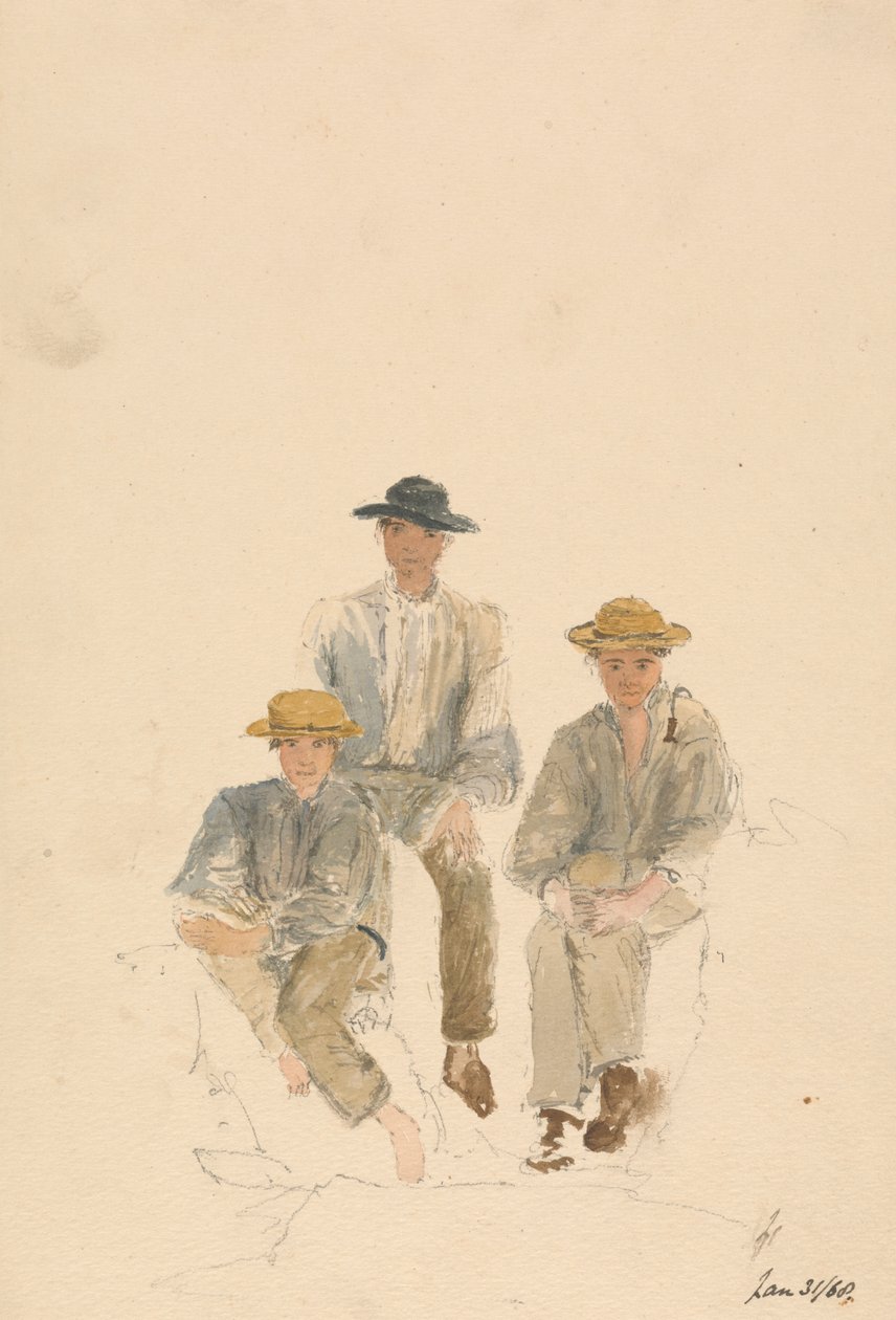 Trzech mężczyzn (31/68 stycznia) autorstwa Unknown artist