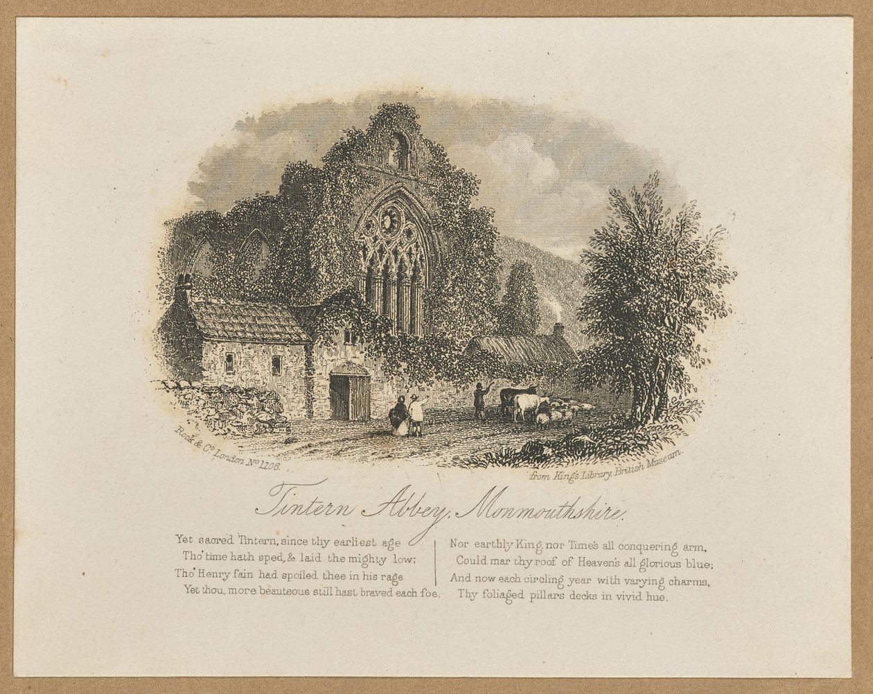 Opactwo Tintern, Monmouthshire autorstwa Unknown artist