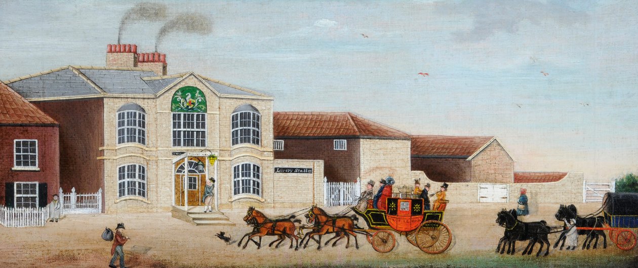 Powóz etapowy "Trafalgar", ok. 1860 r. (olej na płótnie) autorstwa Unknown artist